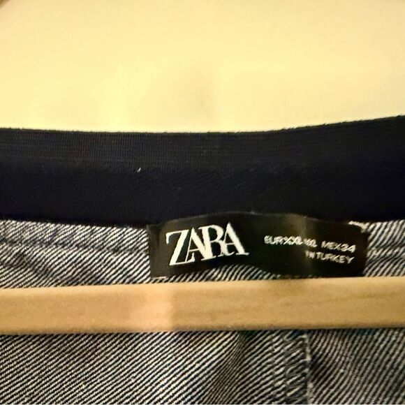 Zara cropped, linen blend pants, XL. - Picture 2 of 4